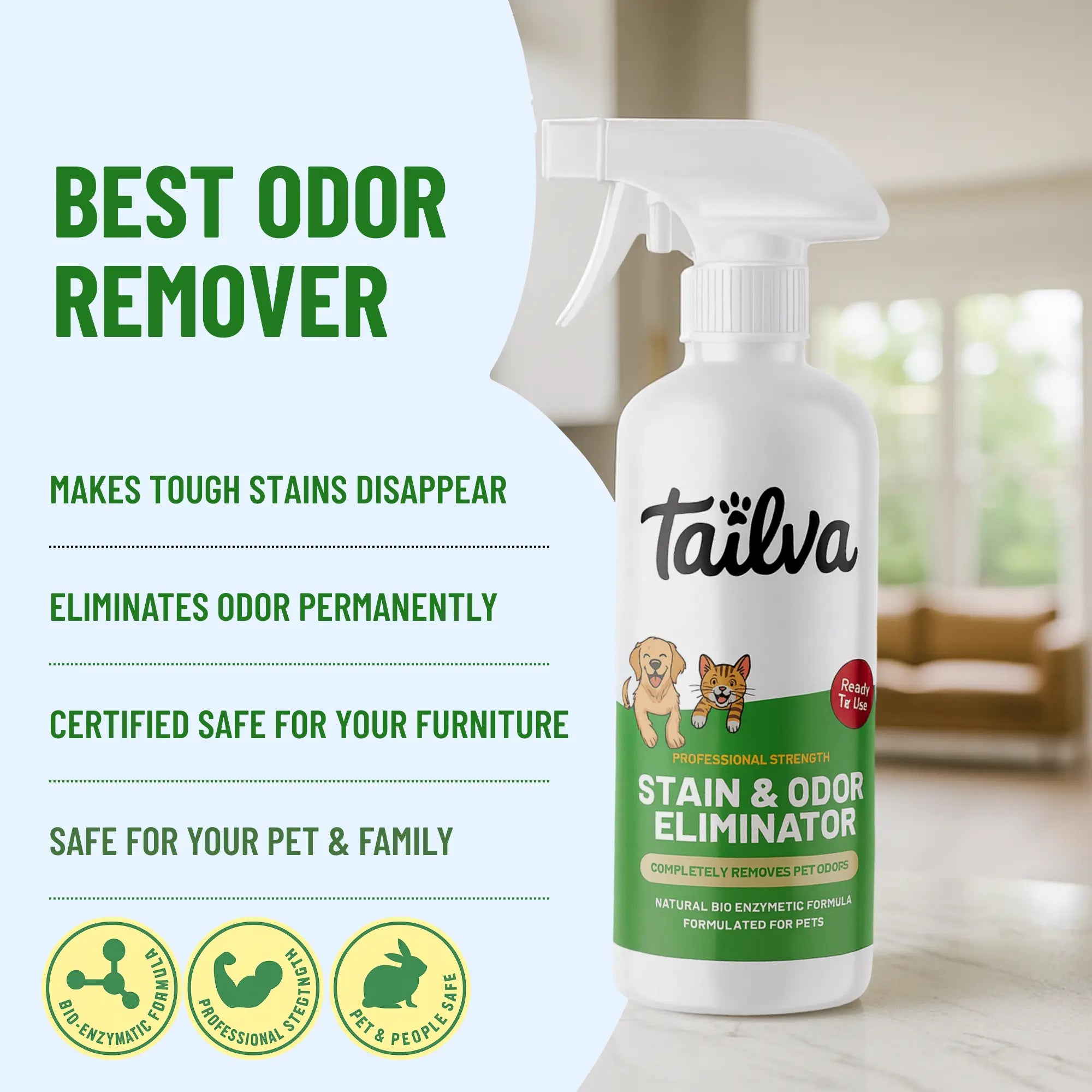 Instant Stain & Odor Remover full Solution - Tailva